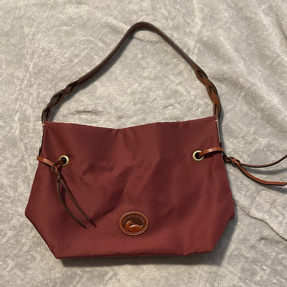 Dooney & Bourke Burgundy Nylon Shoulder Bag